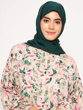 Nabia Bottle Green Solid Scarf